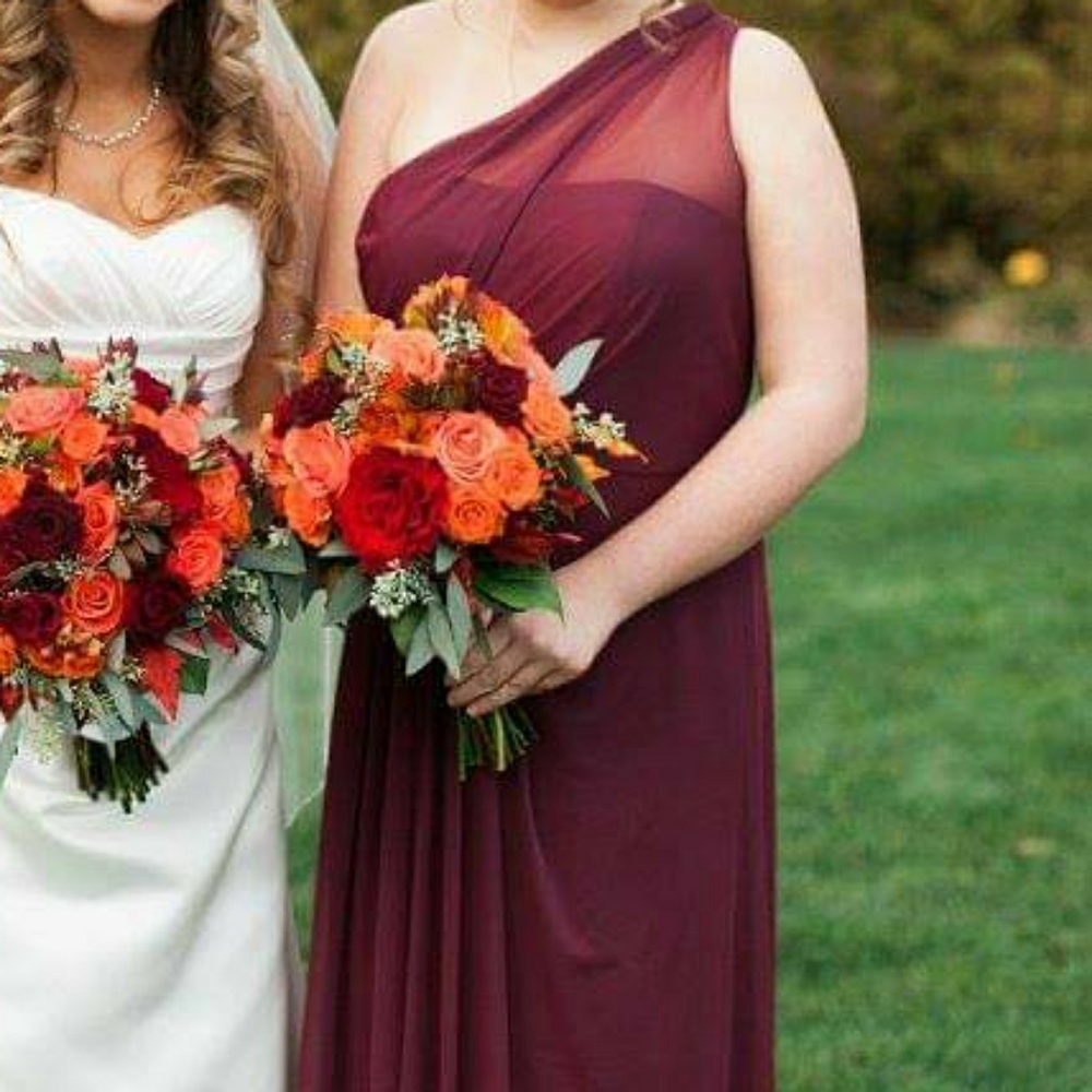 Wine colored dress